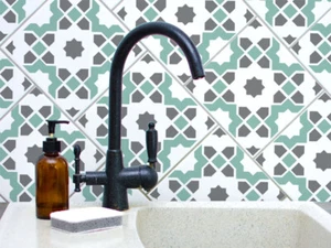 Túnez Azulejo Estarcido Decoración Hogar Patrón Pintura Paredes Suelos Reusable - Imagen 1 de 5