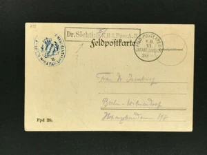 Feldpostkarte I.WK Dr. Söchting K.B. 3. Fuss A. R. / K.B. VI Inf. Div. 1914 - Bild 1 von 2