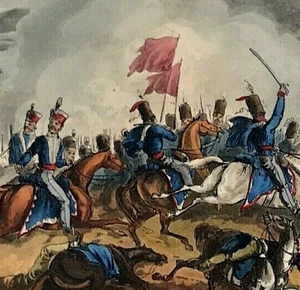 Batalla Morales Militar Jenkins Aguatinta Marcial Impresión Guerra Peninsular 1813 - Imagen 1 de 4