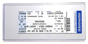 WWE SMACKDOWN wrestling ticket stub wwf CANCELLED EVENT Wrestlemania 36 - Picture 1 of 2