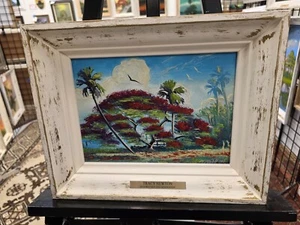 TRACY NEWTON SIGNED CANVAS PANEL FRAMED SON OF SAM NEWTON HOF HIGHWAYMEN COA - Picture 1 of 4