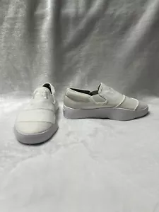 Mens Adidas Y-3 Tangutsu Triple White Canvas Embroidered slip on Sneakers 4.5 - Picture 1 of 10