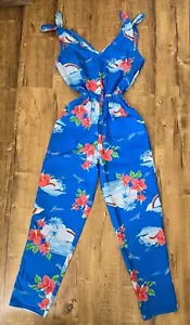 Mono Hawaiano De Colección Años 90 Orquídea Moda Mujeres S Floral Hibisco Tanque Mono - Imagen 1 de 14