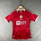 Bristol City Football Shirt Mens Medium Red Home Kit 2021/22 Hummel