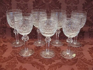 Waterford Castletown Crystal 7-5/8" Water Goblets - Set of 7 - Excellent! - Picture 1 of 3