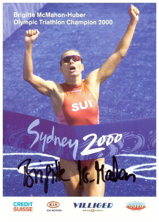 Brigitte McMahon-Huber (CH) Triathlon (1.OS 2000) Autogrammkarte (05.25) - Bild 1 von 1