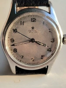 ZENITH PILOT MILITARY SWISS Vintage STAINLESS STEEL MANUAL WIND Men's Watch - Picture 1 of 11