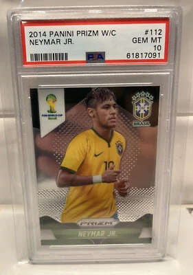 NEYMAR JR. 2014 Prizm FIFA World Cup #112 PSA 10 Gem Mint - BRAZIL - Image 1 of 2