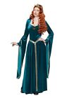 California Costumes Lady Guinevere Teal Gown Dress Costume w/Sash & Crown - M