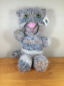 Will Knit For Syrup Plush Cat Handcrafted Cute England Critter Handmade Toy Art - Picture 1 of 6
