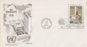 ZAYIX United Nations FDC UN Headquarters Postal Stationery Fleetwood 031823-SM69 - Picture 1 of 2