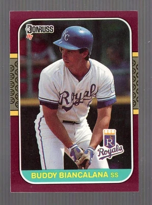 1987 Donruss Opening Day Buddy Biancalana Kansas City Royals #202 Near Mint - Image 1 of 2