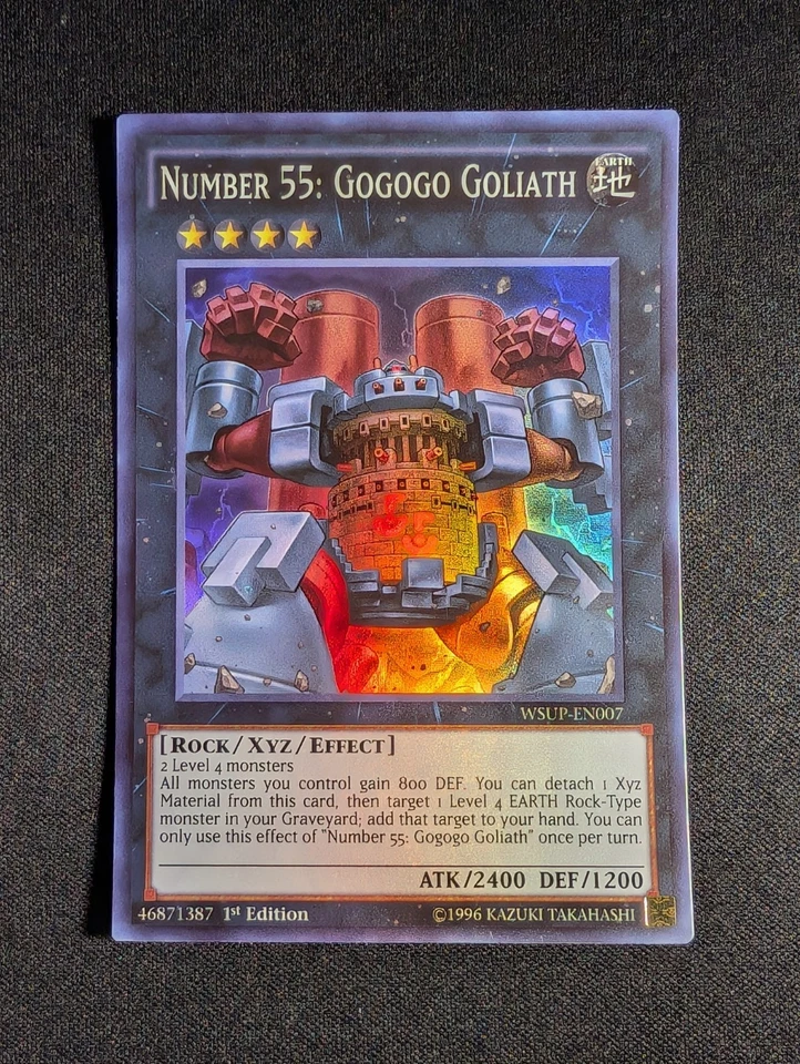Yugioh Number 55: Gogogo Goliath Super Rare WSUP-EN007 1st Super Rare NM - Image 1 of 1