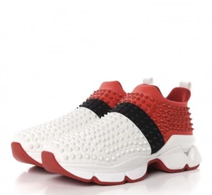 CHRISTIAN LOUBOUTIN Women’s Spike Sock Sneaker Neoprene Leather US 10/EUR40 - Picture 1 of 5