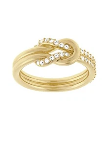 Anillo de gasa SWAROVSKI tono dorado talla XS/50, #5102498 (cc-65-h2) - Imagen 1 de 6