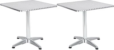  Juego de 2, Interior Exterior 27.5" 27.5" Cuadrado*27.7" Altura-Juego de 2 Plateado Foto 1 de 4