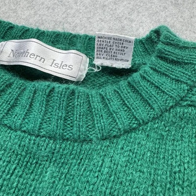 Suéter para mujer Northern Isles Kelly verde L vintage lana de pescador Foto 1 de 4