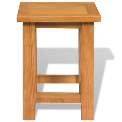 End Table Brown Solid Oak Wood Compact Durable End Table vidaXL - Image 1 of 4