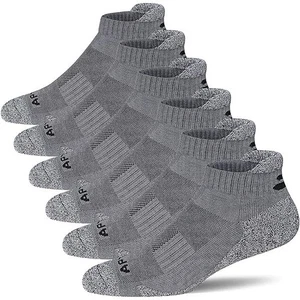 Men's Cushioned Ankle Athletic Running Sports Low Cut Socks 6-Pairs Size 6-9 - Picture 1 of 5
