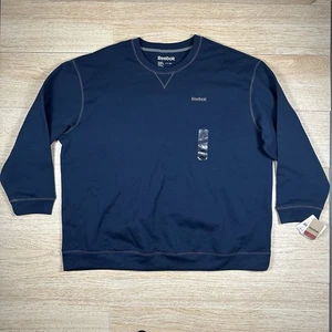Reebok Play Dry Sport Pullover Navy Blau Fleece Herren Gr. 3XL Langarm - Bild 1 von 10