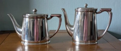 Cafeteras y teteras vintage Mappin & Webb Art Deco plateadas - 1,5 piezas a juego Foto 1 de 4