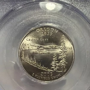 2005-P Washington Quarter Oregon Satin Finish  PCGS MS67 CC02 - Picture 1 of 3