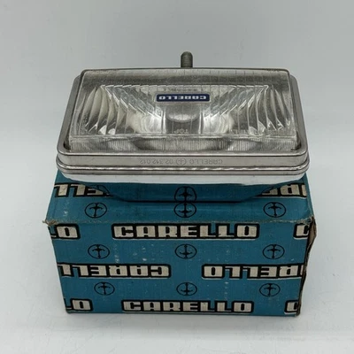 Carello 444 Luz de Conducción LÁMPARA ANTINIEBLA Lente Transparente Respaldo Cromo FERRARI 365 GT4 BB Foto 1 de 4