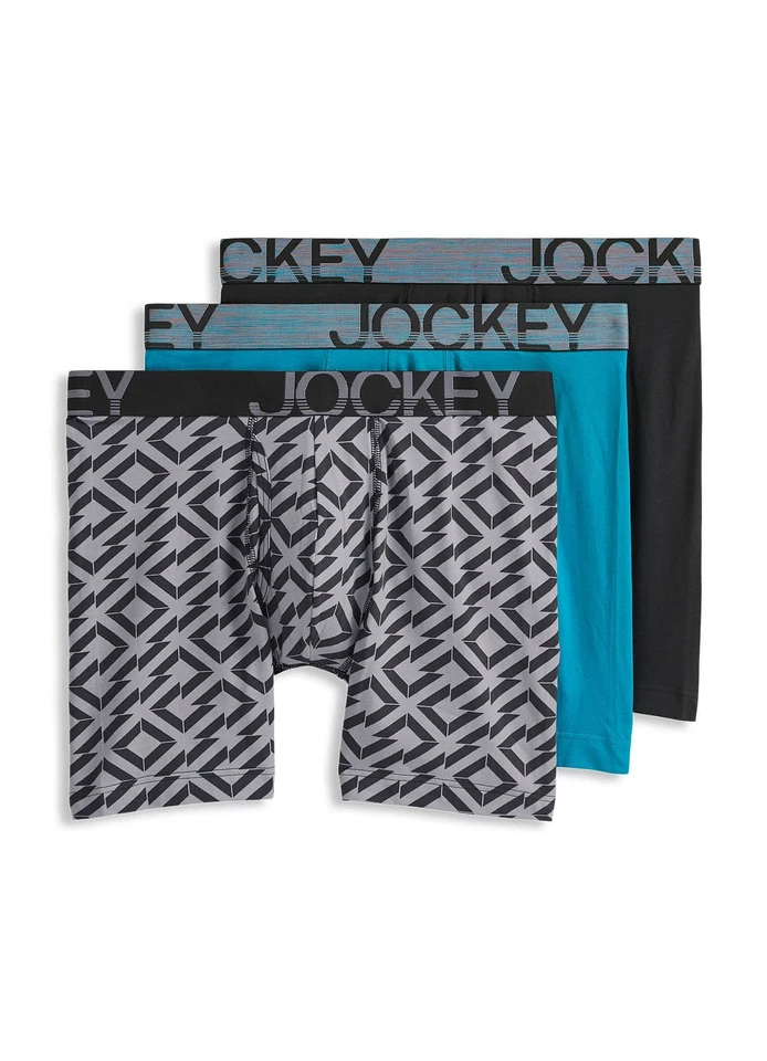 Calzoncillos boxer Jockey ActiveStretch de pierna larga de 7" para hombre - Paquete de 3 Foto 1 de 1