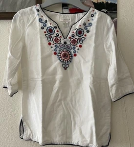 KC Parker By Hartstrings Girls 3/4 Slv Embroidered Top 6X - Picture 1 of 9