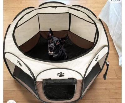 Box pieghevole per cane gatto animali recinto portatile cuccioli in tessuto  - Immagine 1 di 3