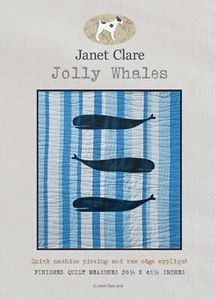 Janet Clare Jolly Whales Quilt Making Pattern JC135 - Picture 1 of 5