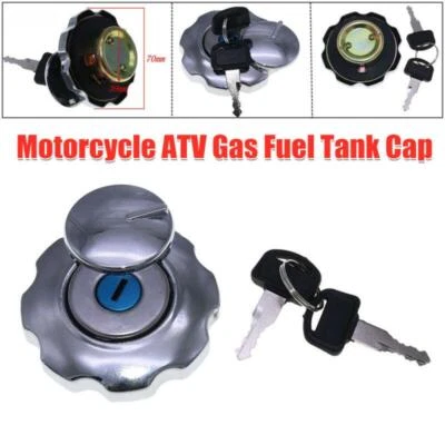 Universal CNC Motorcycle ATV Gas Fuel Tank Cap Cover Valve Breather with Keys - Image 1 of 4