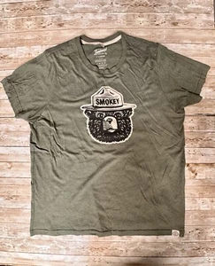 Smokey The Bear Short Sleeve T-shirt Men’s XL Green By Landmark Project - Picture 1 of 6
