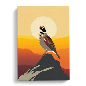 Partridge Minimalism Art Canvas Wall Art Print Framed Picture Decor Living Room - Picture 1 of 4