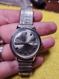 1975 Timex Marlin Men's Mechanical Wristwatch Works But Unserviced  - Picture 1 of 17