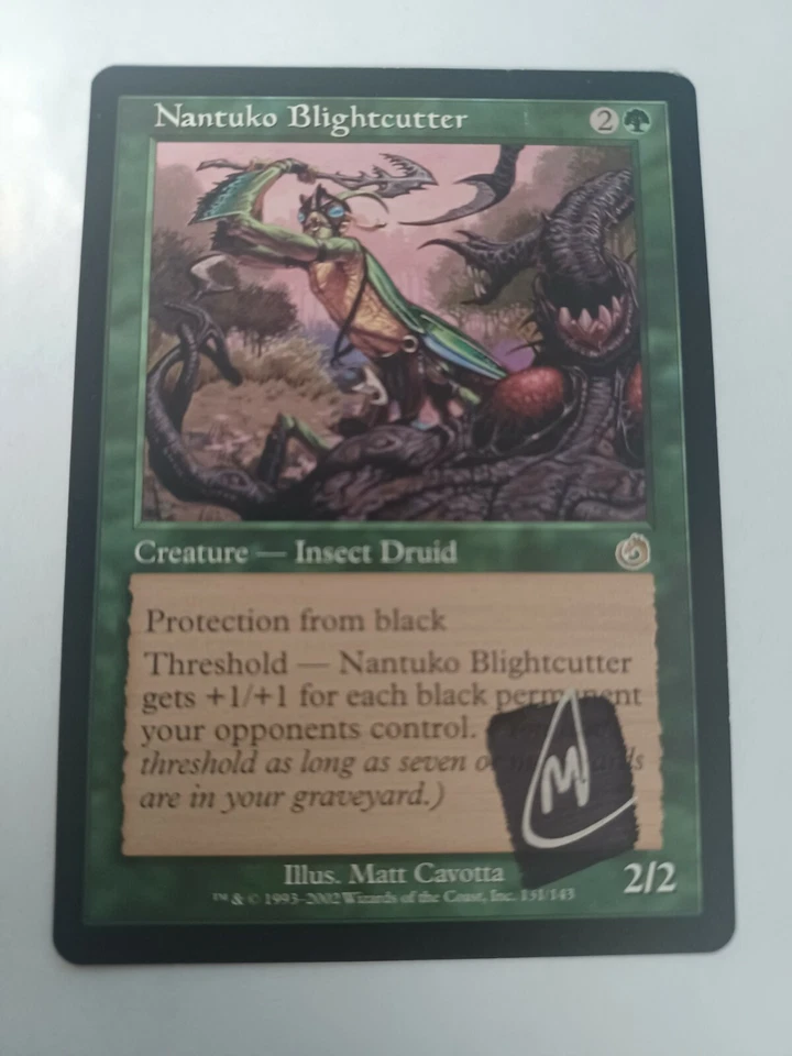 Nantuko Blightcutter Torment Edition Signed Matt Cavotta  MTG Magic - Image 1 of 1