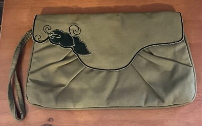 Annie of California Cloth Clutch Brown 14" x 8.5" - Image 1 of 4