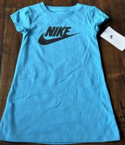 Nike Toddler Girl Blue Cotton Poly Dress Size 3T  NWT - Picture 1 of 6