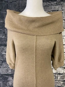 Banana Republic Dress Womens Size Small Brown Off Shoulder Sweater Casual Work - Picture 1 of 12