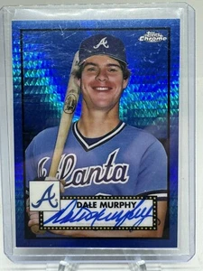 Dale Murphy 2021 Topps Chrome Platinum Blue Prism Refractor AUTO /99 Braves - Bild 1 von 3