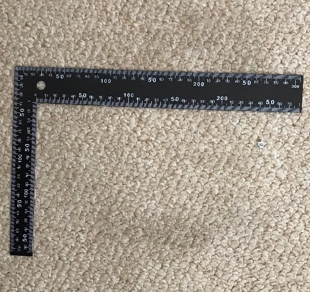 8" x 12" Carpenter Framing Square SAE and Metric Ruler - Image 1 of 1