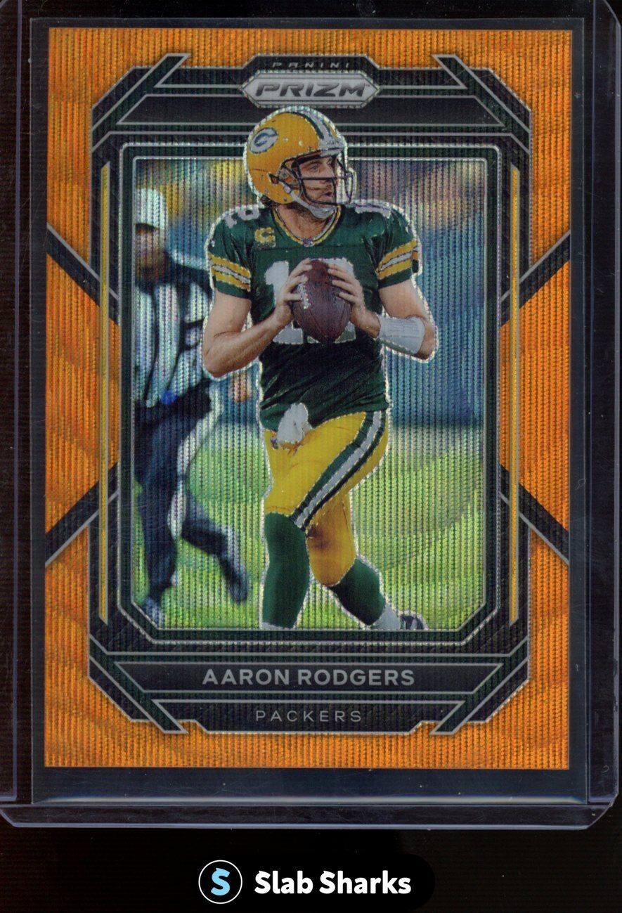 2022 Panini Prizm #103 Aaron Rodgers Orange Wave Prizm /60