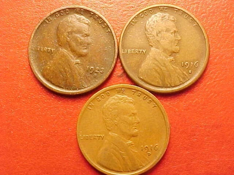 1916-D  1916-S  1923-S LINCOLN WHEAT PENNY CENTS  FREE SHIP ALL TOUGH DATE TRIO! Cover