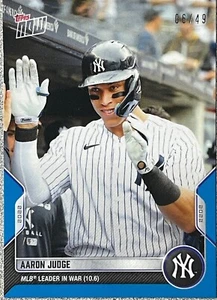2022 Topps NOW #1036 Aaron Judge WAR leader (10.6) 45/49- Free Shipping! - Picture 1 of 2