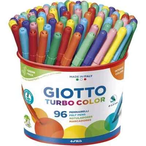 Giotto Turbo Colour 96 Felt Pens Intense Colours 2.8mm 50% Green Pack New - Picture 1 of 2