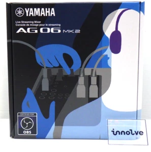 YAMAHA AG06MK2 B Black 6ch Live Streaming Mixer USB New Genuine With Tracking - Picture 1 of 8