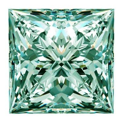 11.80 Ct vs1/13.50MM BLUE PRINCESS CUT LOOSE MOISSANITE DIAMOND RING/PENDANT - Image 1 of 2