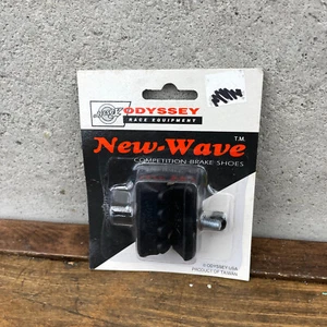 Odyssey New Wave Brake Pads NOS Black Old School BMX Competition Shoes ONE PAIR - Picture 1 of 15
