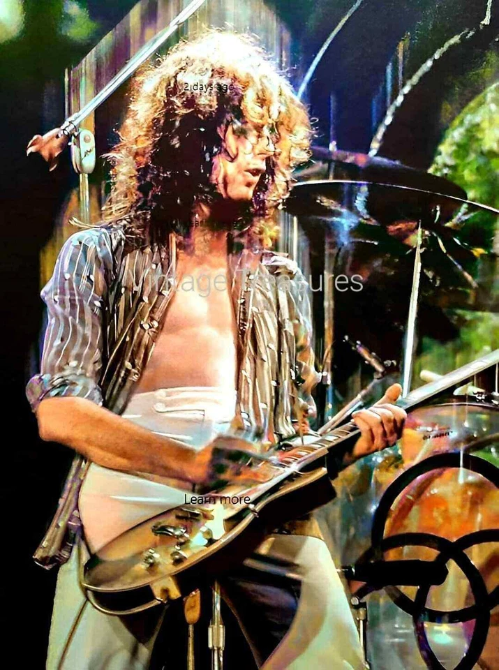 Jimmy Page During Performance Photo Print Poster Led Zeppelin - Image 1 of 1