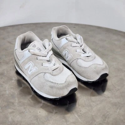 New Balance 574 ID574EVM Toddler Gray White Lace Up Athletic Shoes Size 6C - Image 1 of 4
